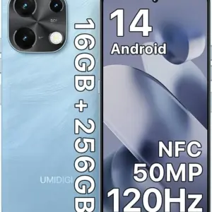 2025-16GB+128GB(TF 1TB), 6.52'' Waterdrop Screen, 5150mAh Battery Smartphone, 13MP Camera Octa Core, 4G Triple SIM, Fingerprint/3.5mm Jack/GPS/T-Mobile,Blue