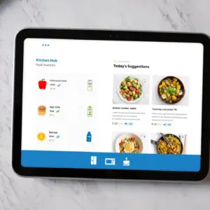 AI Recipe Assistant Countertop Screen